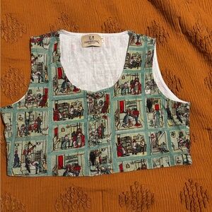 Fashion Brand Company Sex House Linen Crop Tank